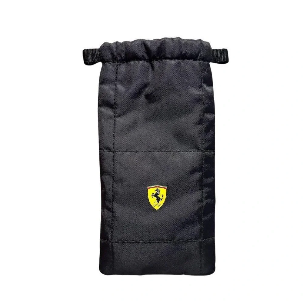 Scuderia Ferrari Unisex Black Drawstring Sunglasses Pouch